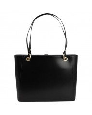 Shopper Donna Guess Kuba Borsa A Spalla G Logo Leather Black