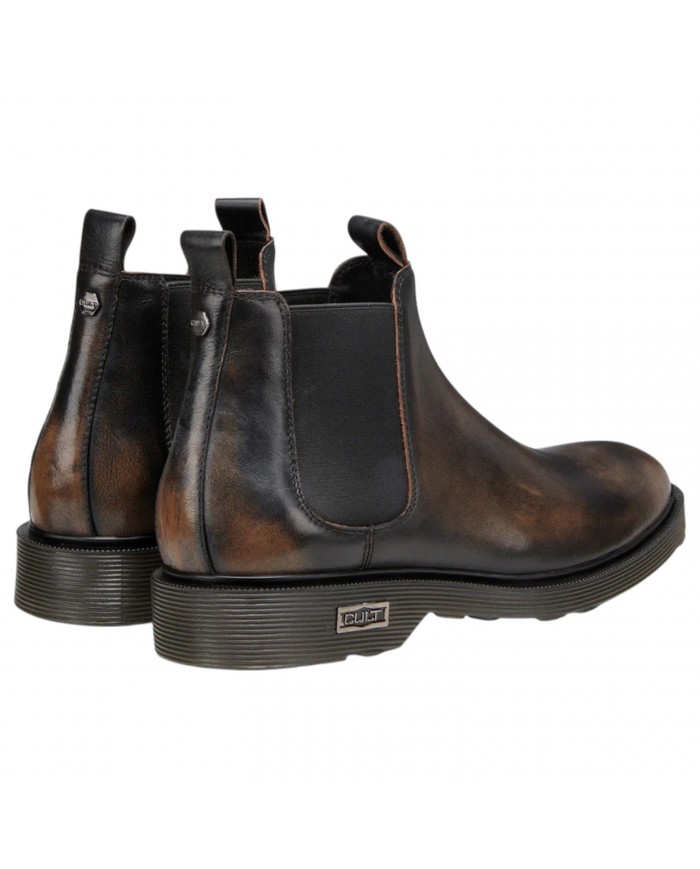 Stivaletto Uomo Cult Ozzy 3530 Beatles M Washed Leather Black Brown