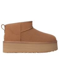 Stivale Donna UGG Classic Ultra Mini Platform Montone Idrorepellente Chestnut