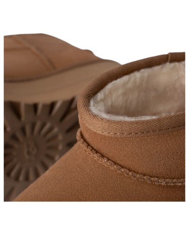 Stivale Donna UGG Classic Ultra Mini Platform Montone Idrorepellente Chestnut