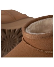 Stivale Donna UGG Classic Ultra Mini Platform Montone Idrorepellente Chestnut