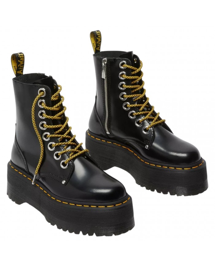 Anfibio Donna Unisex Uomo Dr Martens Jadon Max Platform Buttero Black