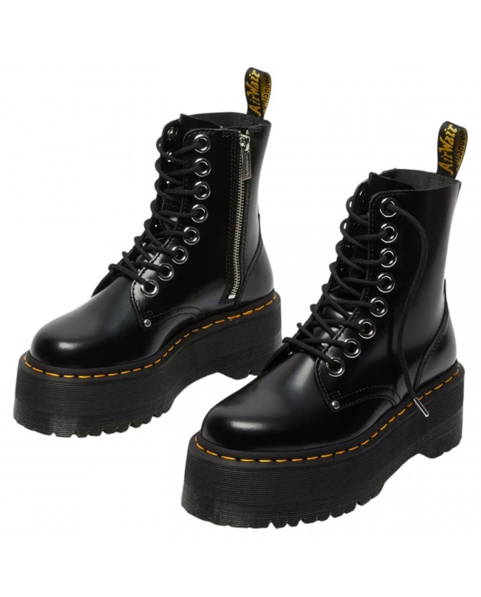 Anfibio Donna Unisex Uomo Dr Martens Jadon Max Platform Buttero Black