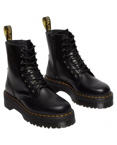 Anfibio Donna Unisex Uomo Dr Martens Jadon Platform Polished Smooth Black