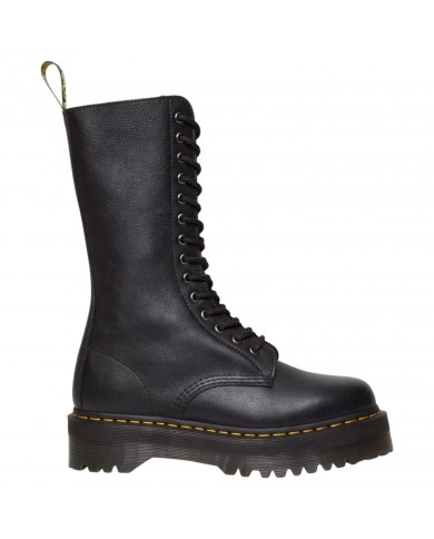 Stivale Donna Dr Martens 1B99 Quad a metà polpaccio in Pelle Pisa Black