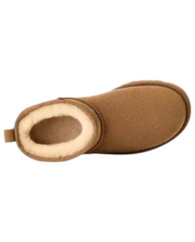 Stivale Donna UGG Classic Ultra Mini Montone Idrorepellente Chestnut