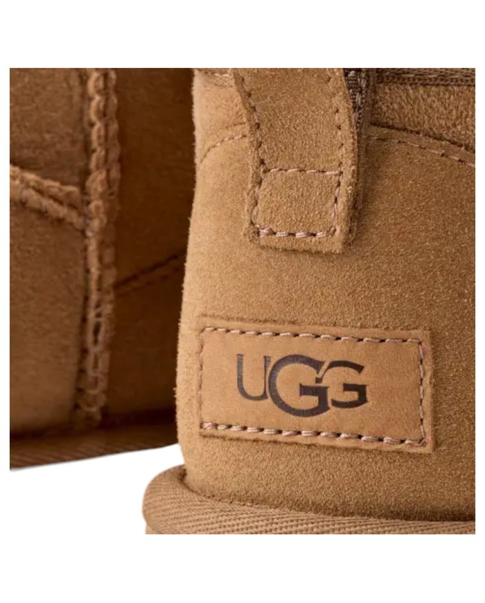 Stivale Donna UGG Classic Ultra Mini Montone Idrorepellente Chestnut