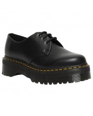 Scarpa Donna Unisex Uomo Dr Martens 1461 QUAD Polished Smooth Pelle Black