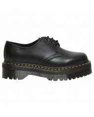 Scarpa Donna Unisex Uomo Dr Martens 1461 QUAD Polished Smooth Pelle Black