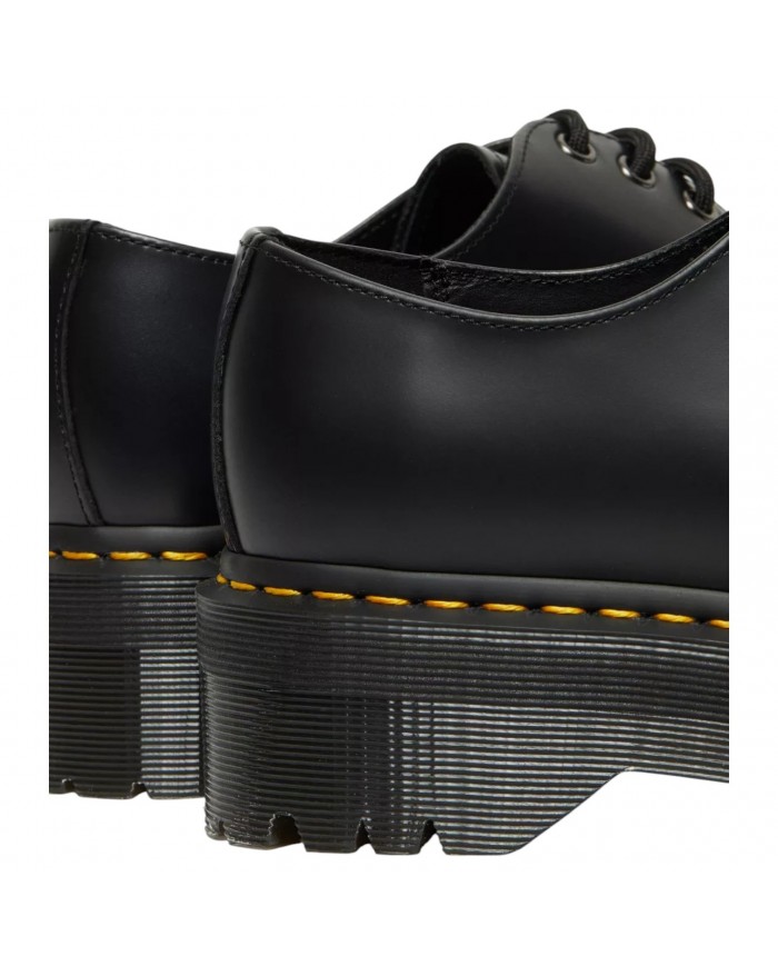 Scarpa Donna Unisex Uomo Dr Martens 1461 QUAD Polished Smooth Pelle Black