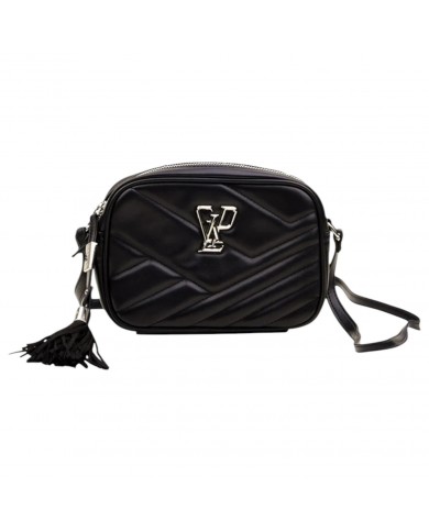 Tracolla Donna Gaelle Reg Camera Bag Monogram Logo Leather Black
