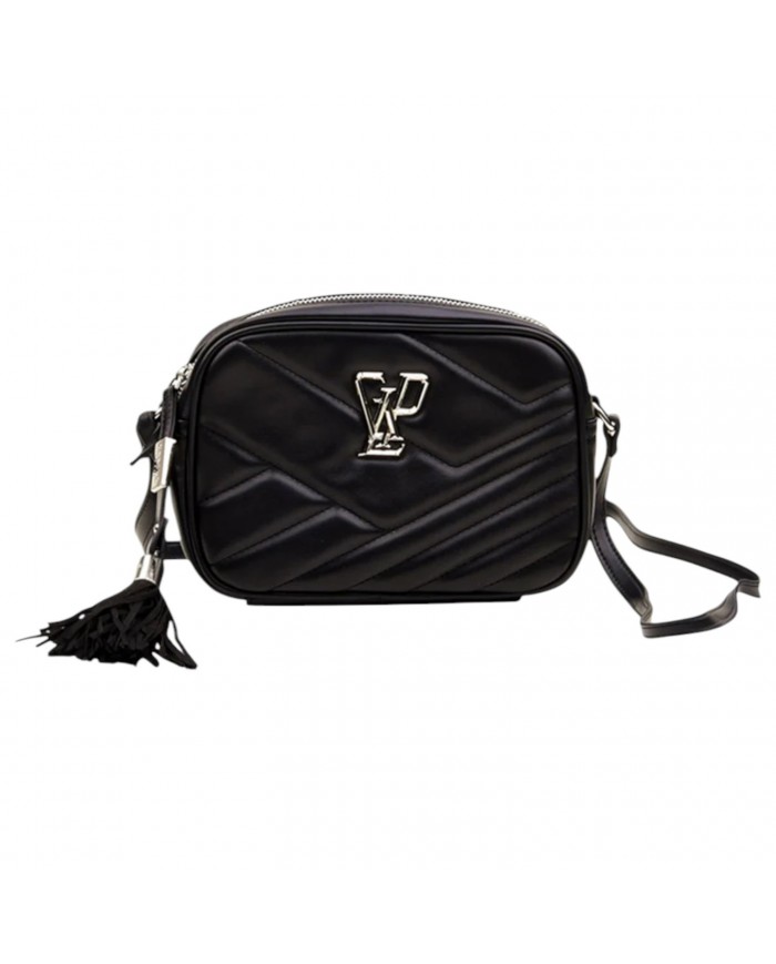 Tracolla Donna Gaelle Reg Camera Bag Monogram Logo Leather Black