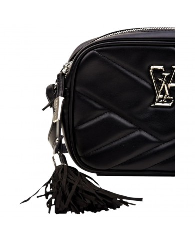 Tracolla Donna Gaelle Reg Camera Bag Monogram Logo Leather Black