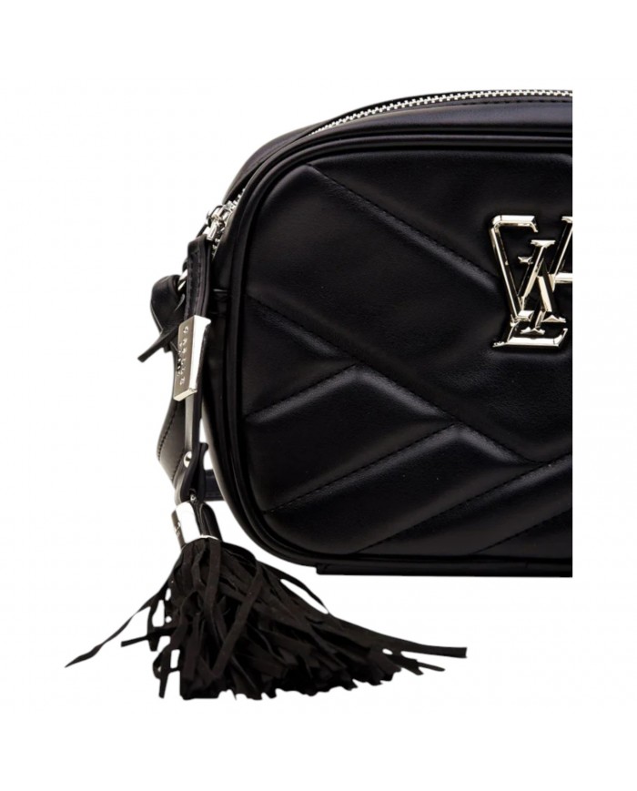 Tracolla Donna Gaelle Reg Camera Bag Monogram Logo Leather Black