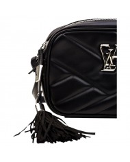 Tracolla Donna Gaelle Reg Camera Bag Monogram Logo Leather Black