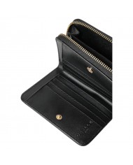 Portafoglio Donna Gaelle Mini Zip Around Clip Leather Black