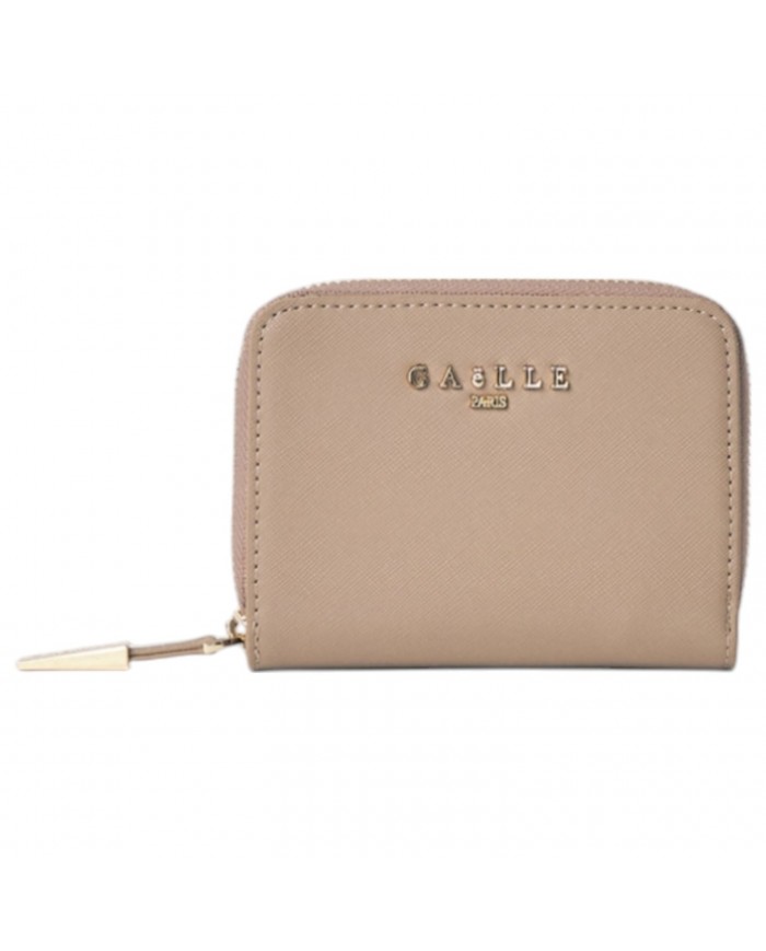 Portafoglio Donna Gaelle Mini Zip Around Clip Leather Cammello