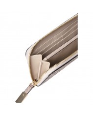 Portafoglio Donna Gaelle Reg Zip Around Double G Logo Leather Cammello