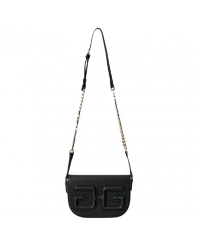 Tracolla Donna Gaelle Mini Shoulder Strap Double G Logo Leather Black