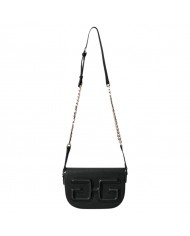 Tracolla Donna Gaelle Mini Shoulder Strap Double G Logo Leather Black