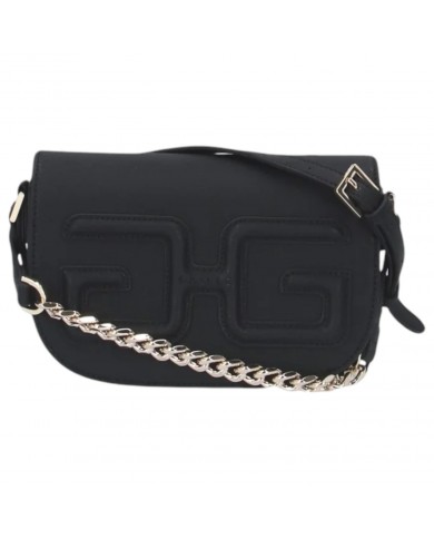 Tracolla Donna Gaelle Mini Shoulder Strap Double G Logo Leather Black