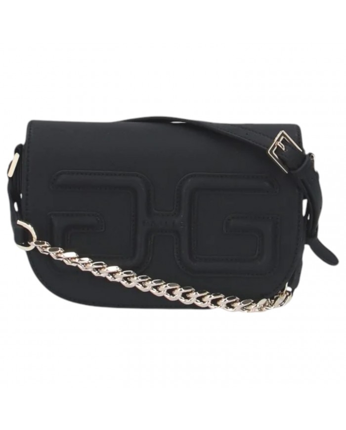 Tracolla Donna Gaelle Mini Shoulder Strap Double G Logo Leather Black