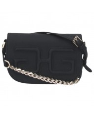 Tracolla Donna Gaelle Mini Shoulder Strap Double G Logo Leather Black