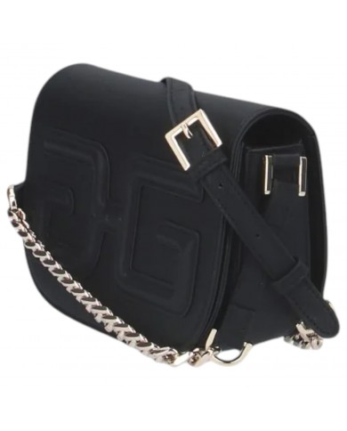 Tracolla Donna Gaelle Mini Shoulder Strap Double G Logo Leather Black
