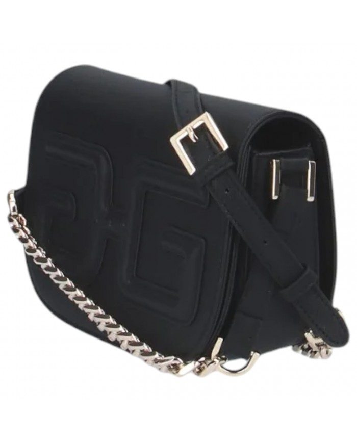 Tracolla Donna Gaelle Mini Shoulder Strap Double G Logo Leather Black