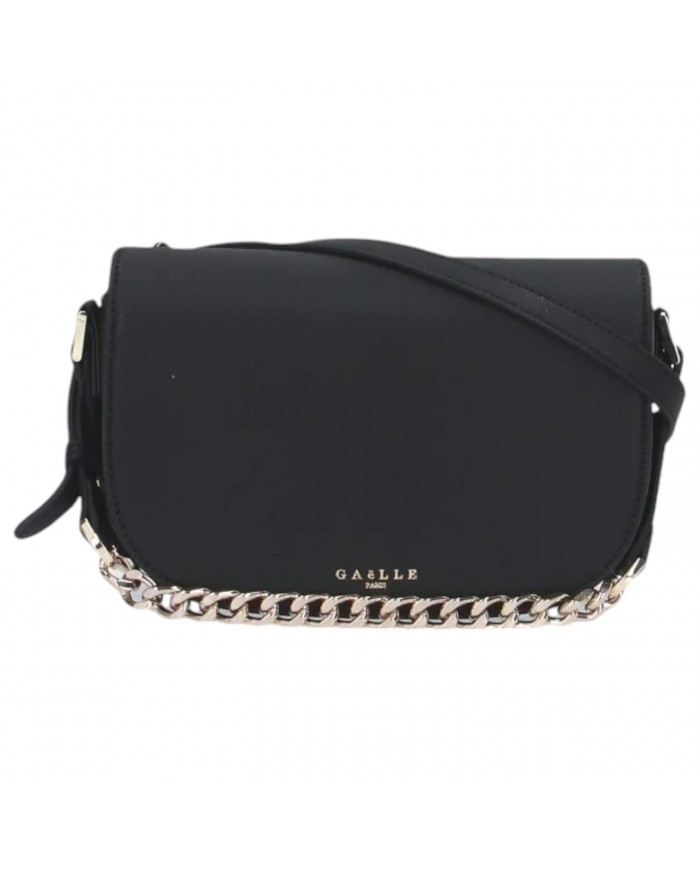 Tracolla Donna Gaelle Mini Shoulder Strap Double G Logo Leather Black