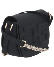 Tracolla Donna Gaelle Mini Shoulder Strap Double G Logo Leather Black