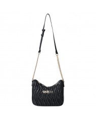 Tracolla Donna Gaelle Shoulder Strap Materassé Leather Black