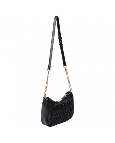 Tracolla Donna Gaelle Shoulder Strap Materassé Leather Black