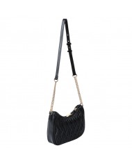 Tracolla Donna Gaelle Shoulder Strap Materassé Leather Black