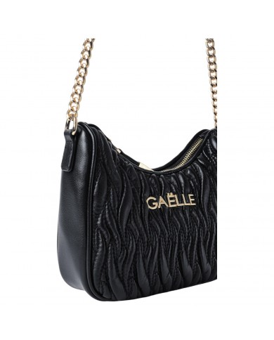 Tracolla Donna Gaelle Shoulder Strap Materassé Leather Black