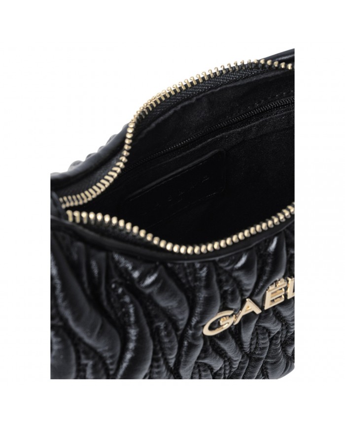 Tracolla Donna Gaelle Shoulder Strap Materassé Leather Black