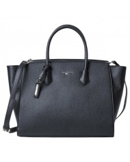 Tracolla Donna Gaelle Shoulder Strap Logata Leather Black