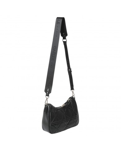 Tracolla Donna Gaelle Shoulder Strap Bottalato Leather Black Copia