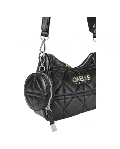 Tracolla Donna Gaelle Shoulder Strap Bottalato Leather Black Copia