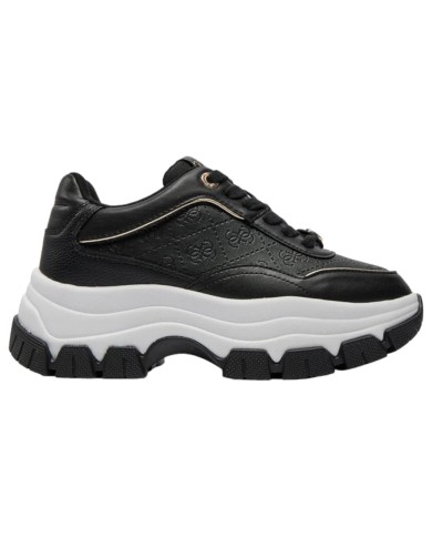 Sneaker Donna Guess Berrett 4G Logo Runner Leather Black