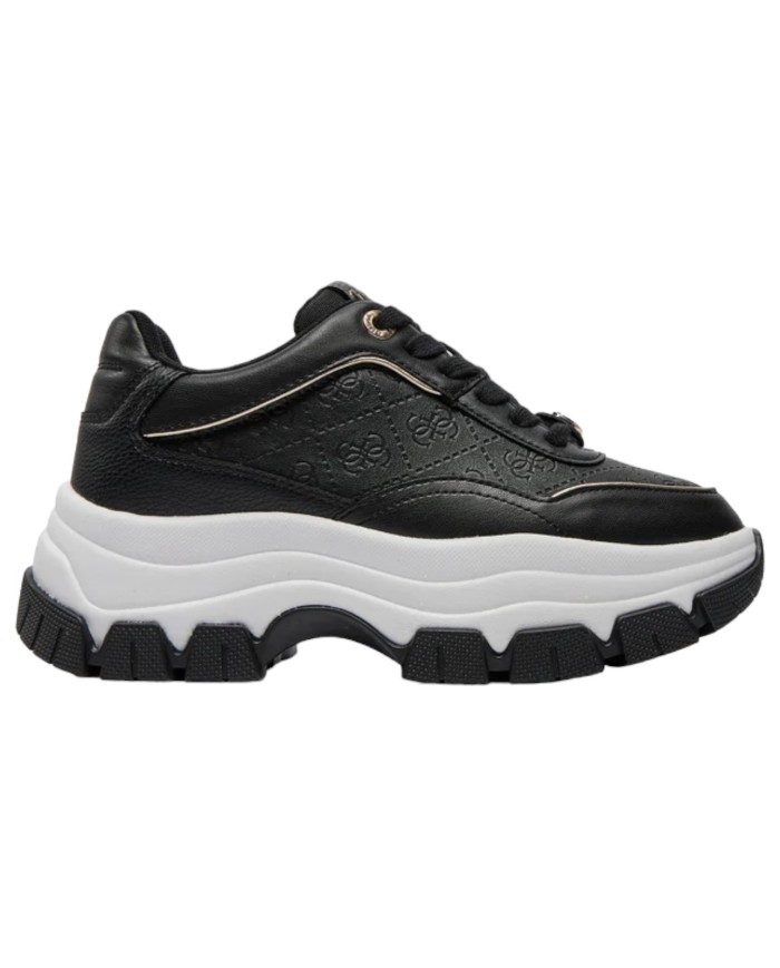 Sneaker Donna Guess Berrett 4G Logo Runner Leather Black