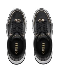 Sneaker Donna Guess Berrett 4G Logo Runner Leather Black