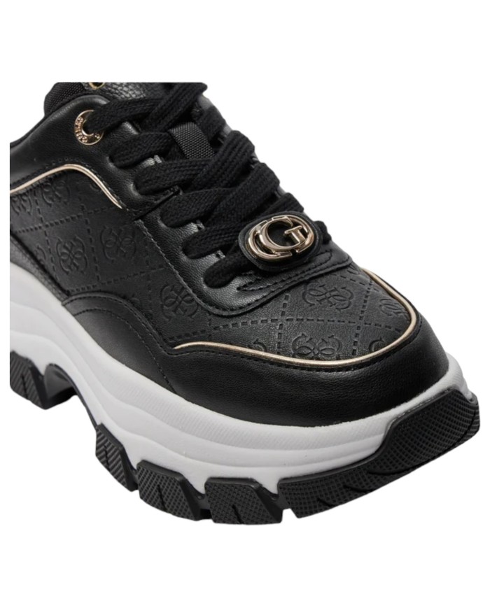 Sneaker Donna Guess Berrett 4G Logo Runner Leather Black