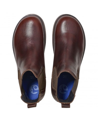 Stivaletto Uomo Birkenstock Beatles Highwood Slip On Mid Leather Chocolate Brown