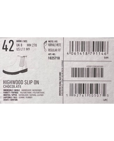 Stivaletto Uomo Birkenstock Beatles Highwood Slip On Mid Leather Chocolate Brown