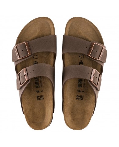 Sandalo Uomo Unisex Birkenstock Arizona Birko-Flor Doppia Fascia Mocca
