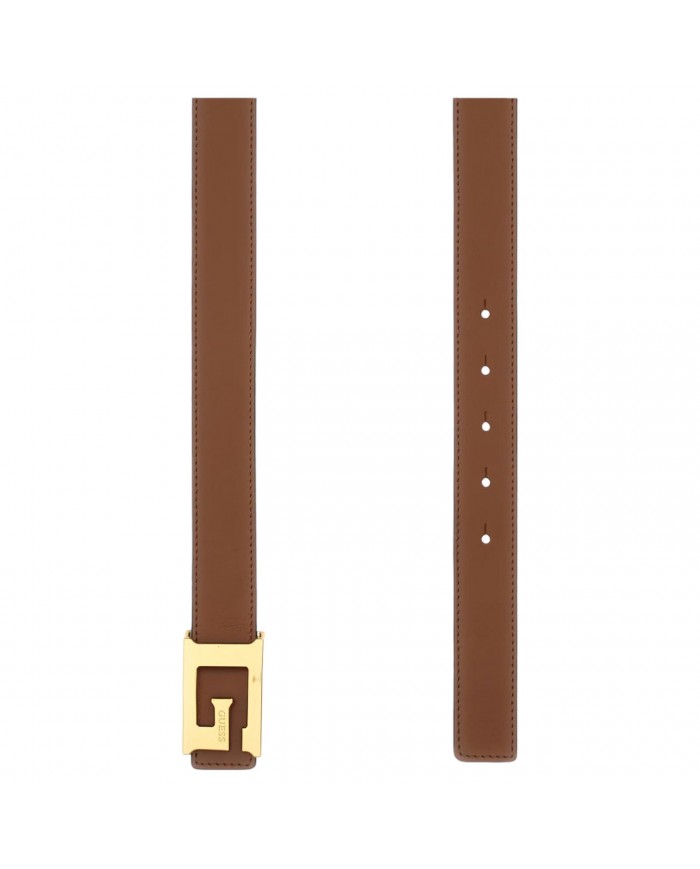 Cintura Donna Guess Kuba 4G Logo Peony Reversibile Belt Mocha