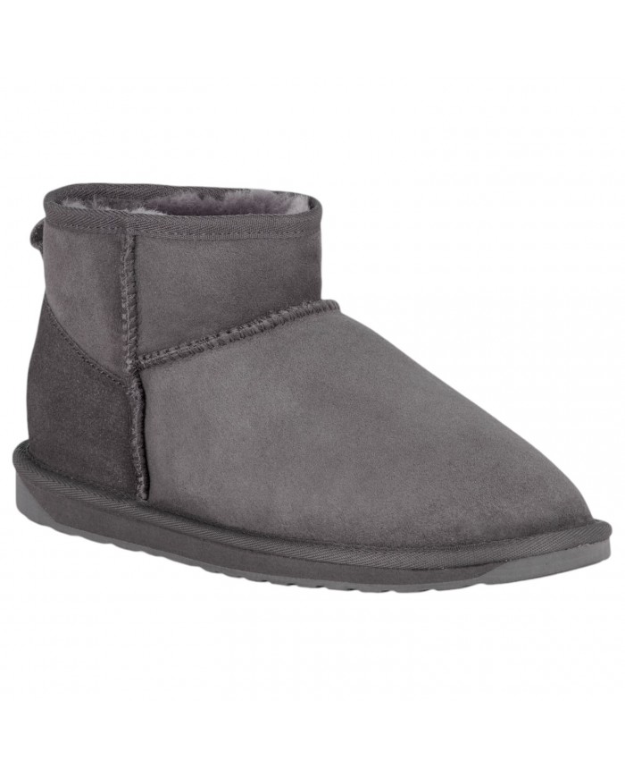 Stivale Donna Emu Australia Stinger Micro Ultra Mini  Montone Charcoal Grigio