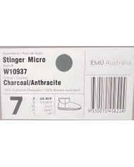 Stivale Donna Emu Australia Stinger Micro Ultra Mini  Montone Charcoal Grigio