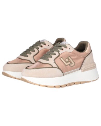 Sneakers Donna Liu Jo Amazing 25 Mesh Suede Peach Rose Bronze